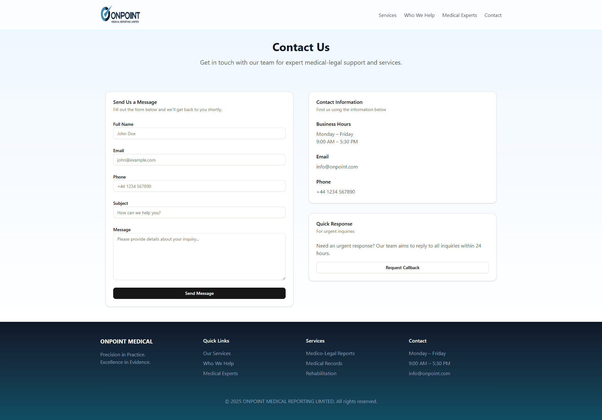 Hospital Website: Hospital1